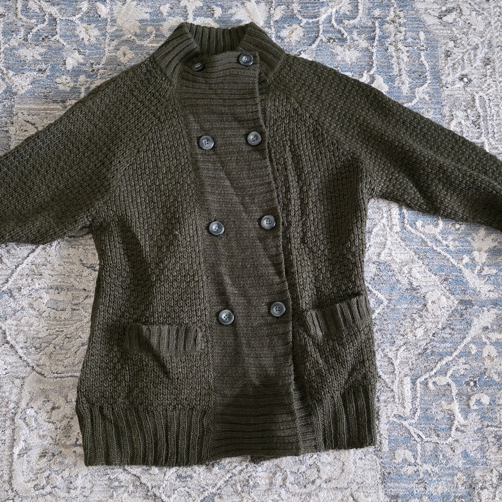 Eddie Bauer Dark Olive Knit Sweater